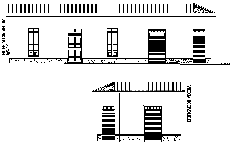 House elevation detail dwg file