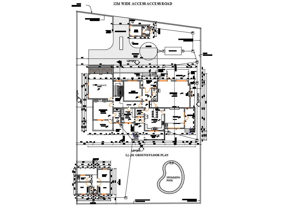 House layout plan with drawing for AutoCAD File 