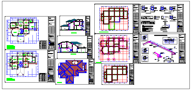 House plan design with structure drawing