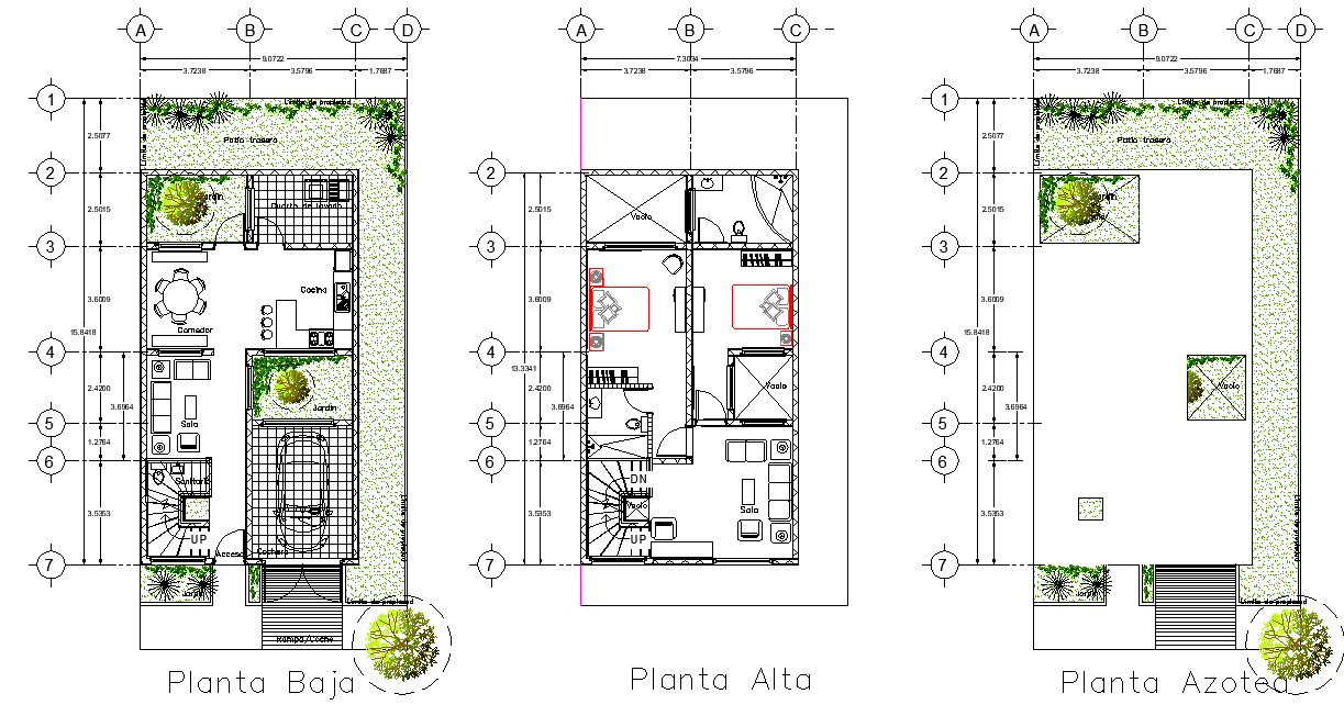 House plan detail dwg file