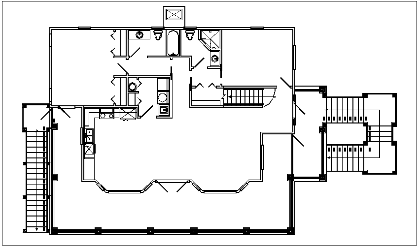 House plan layout and electric plan layout detail dwg file