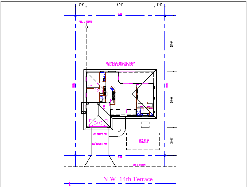 House plan layout dwg file