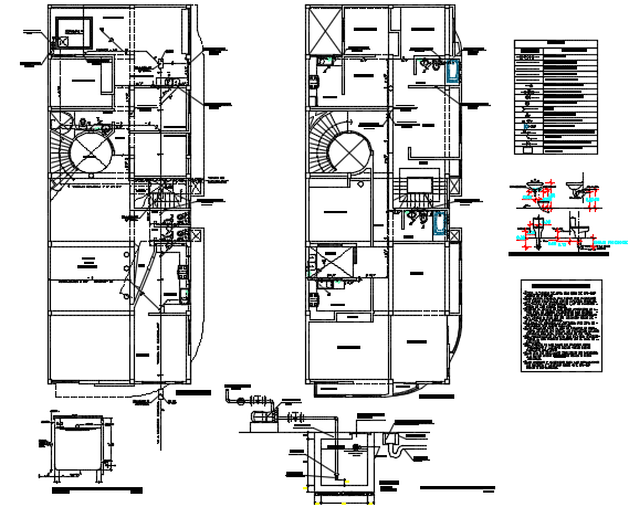House plan working detail dwg file