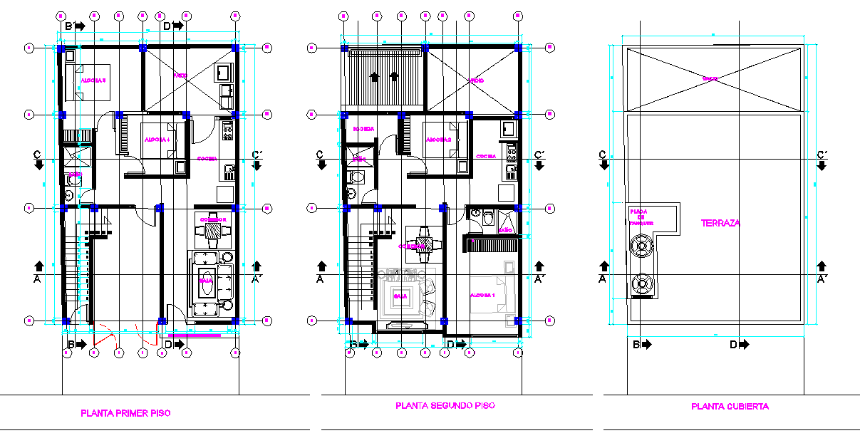 House planning detail dwg file