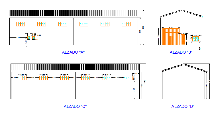 House raised plan detail dwg file