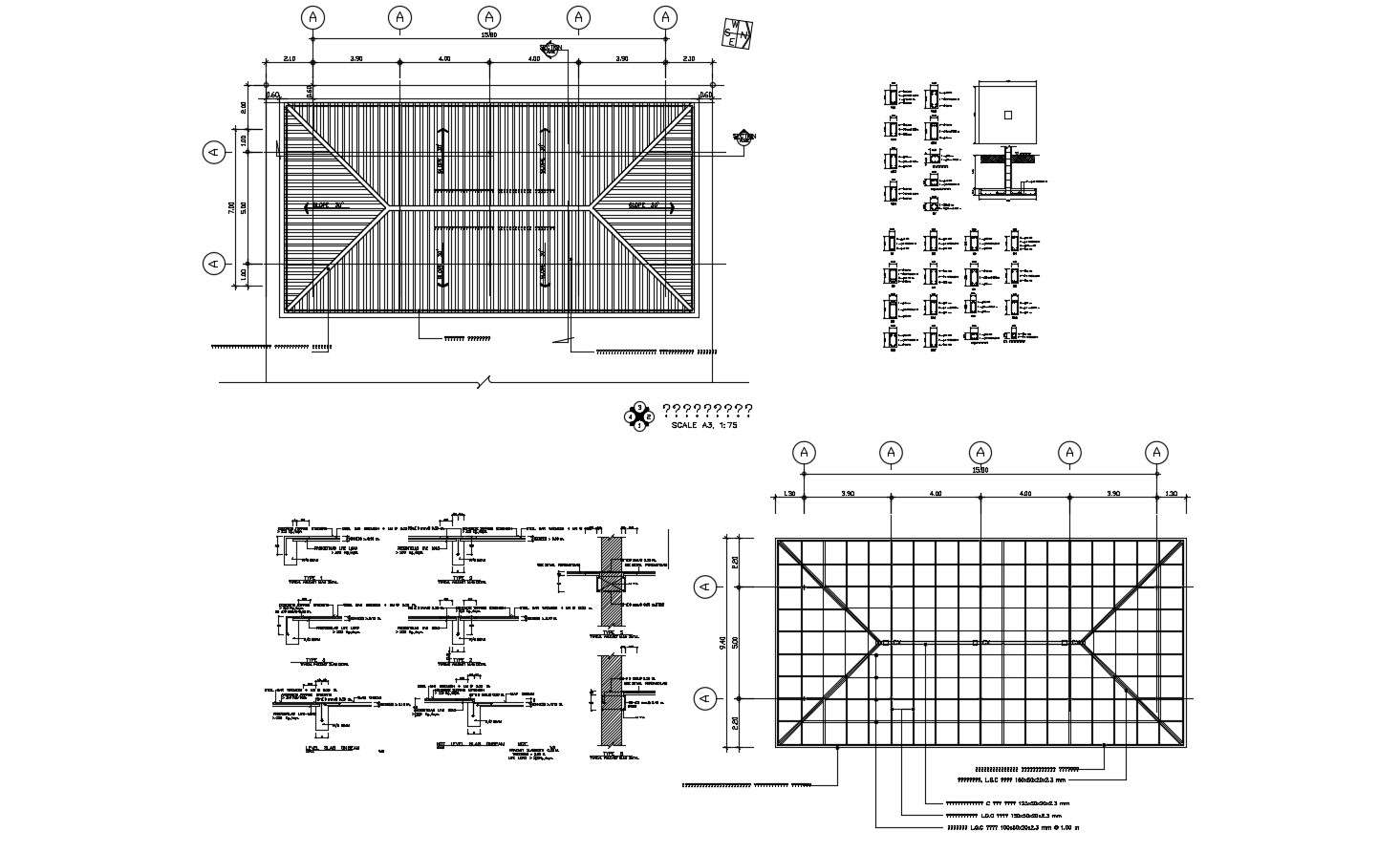 House Roof Plan In DWG File