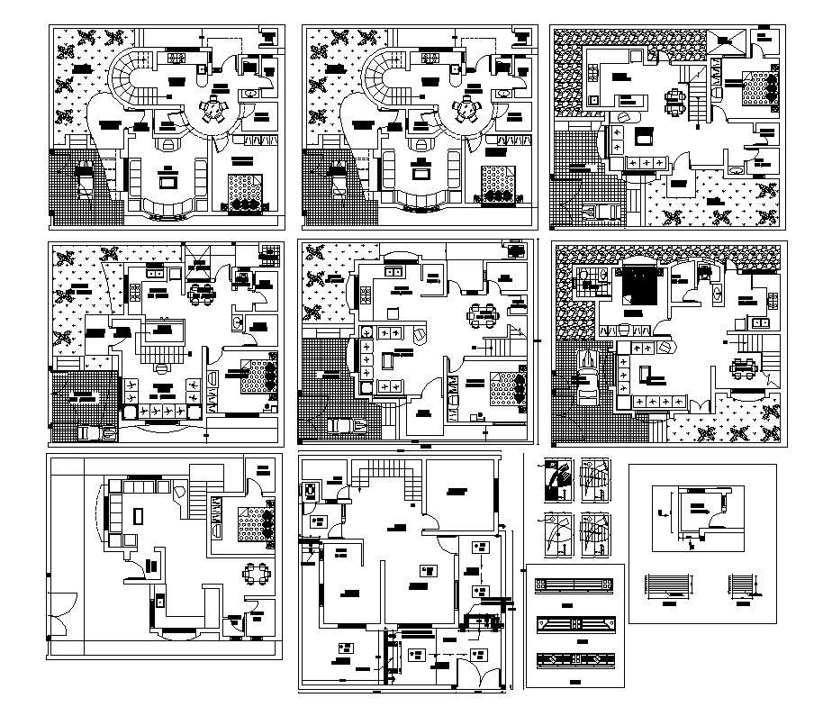 House structure detail 2d view CAD construction block layout file in autocad format