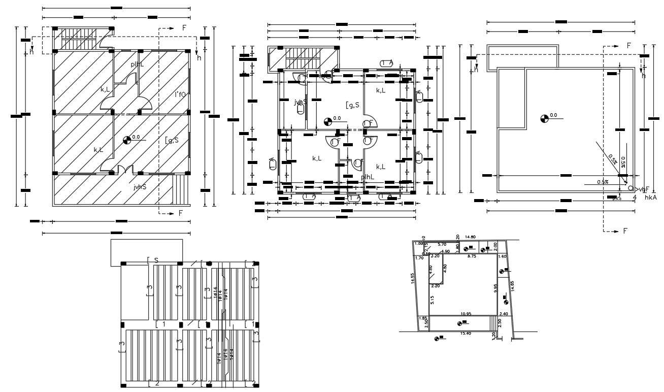 House Building Construction Plan AutoCAD Drawing