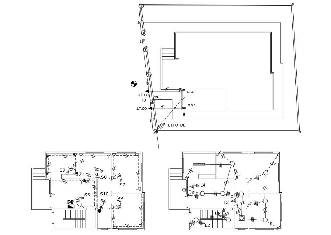 House Master Plan With Electrical Layout Drawing
