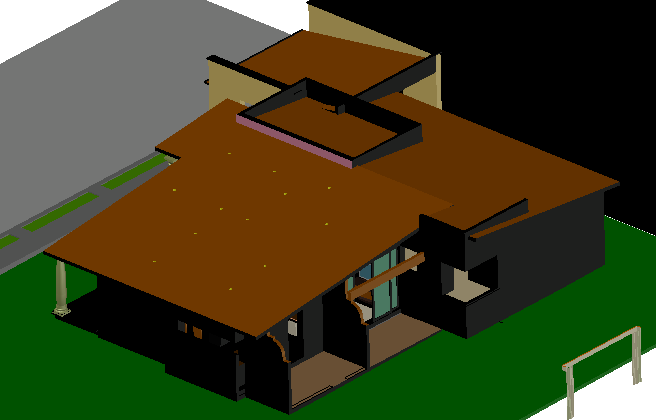 Housing 3 D plan detail dwg file