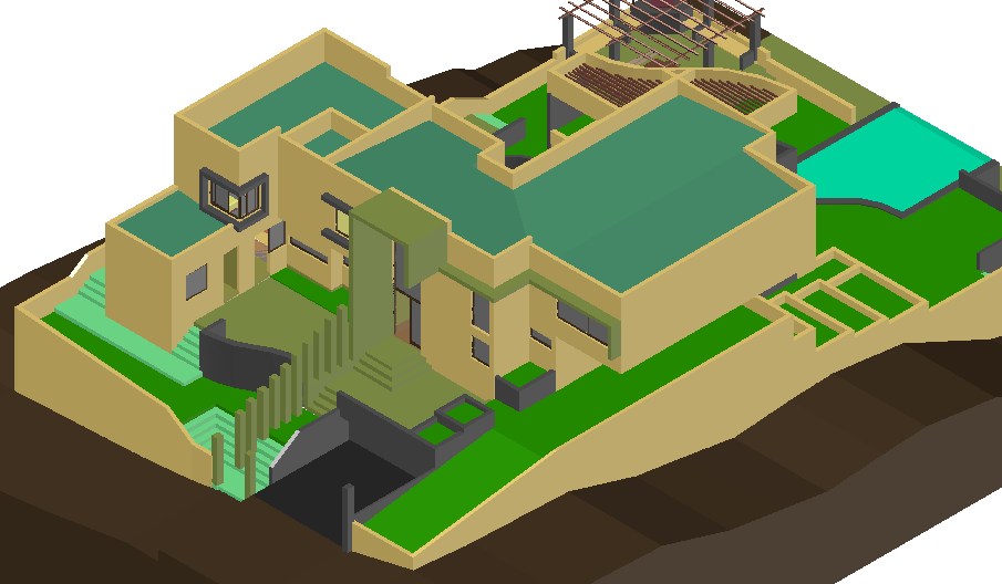 Housing model view in 3d