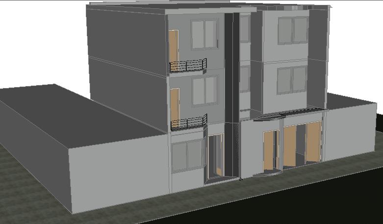 Housings three plants detail dwg file