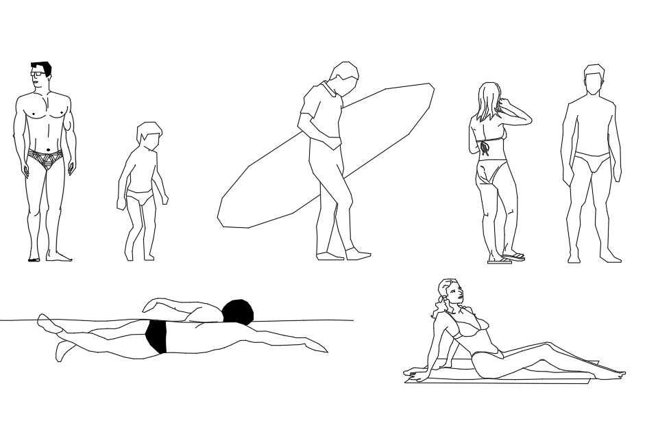 Human CAD Blocks In AutoCAD File