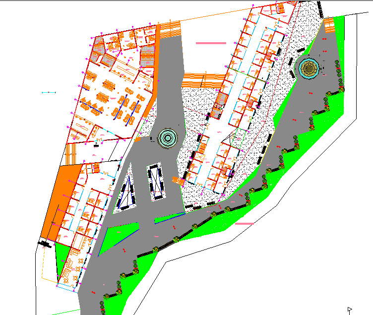 Hybrid building-tumbesecuador layout plan dwg file