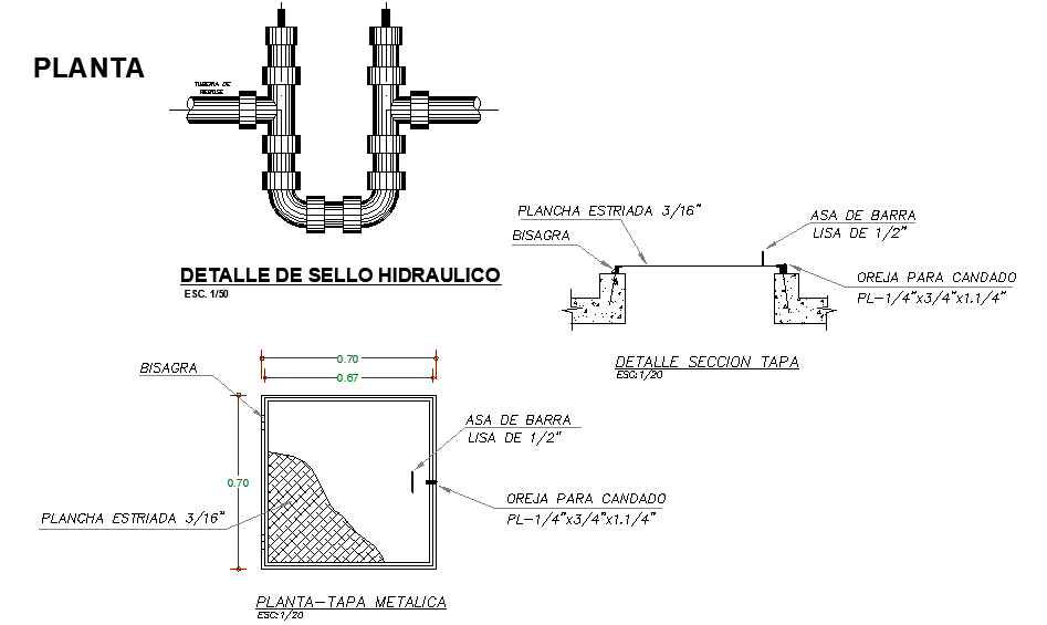 Hydraulic seal detail dwg file