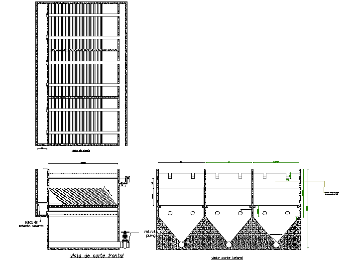 Inclined plate settler detail dwg file