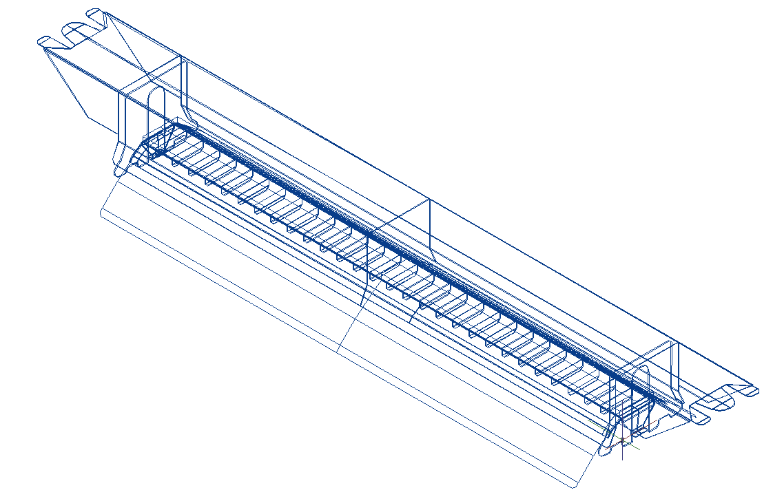 Ind LED_600_wide_lam ell electrical 3d wire frame view dwg file