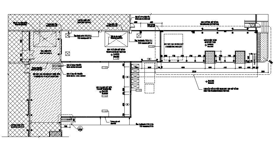 Industrial architecture style Building layout CAD plan