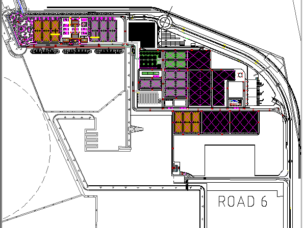 Industrial building layout dwg