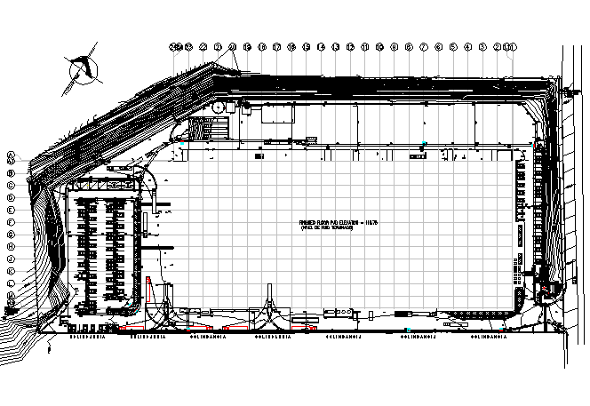 Industrial building plan detail dwg file
