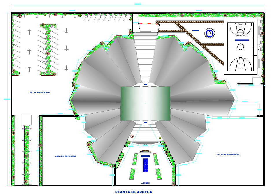Industrial plant planning detail dwg file