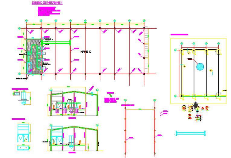 Industrial warehouse mezzanine
