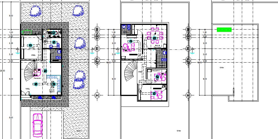Installation plan of offices dwg file