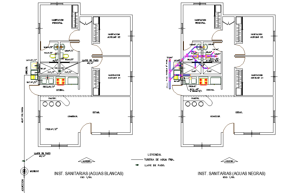 Installation sanitary layout file
