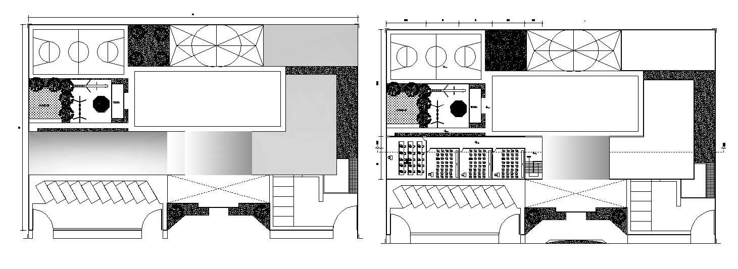 Institute layout in dwg file 