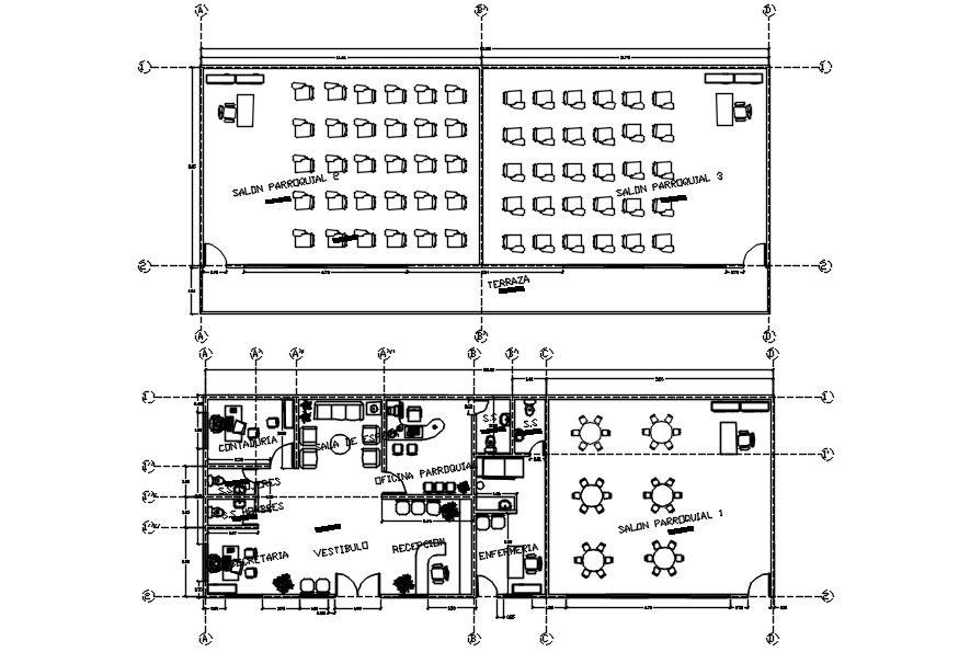 Institute layout in dwg file