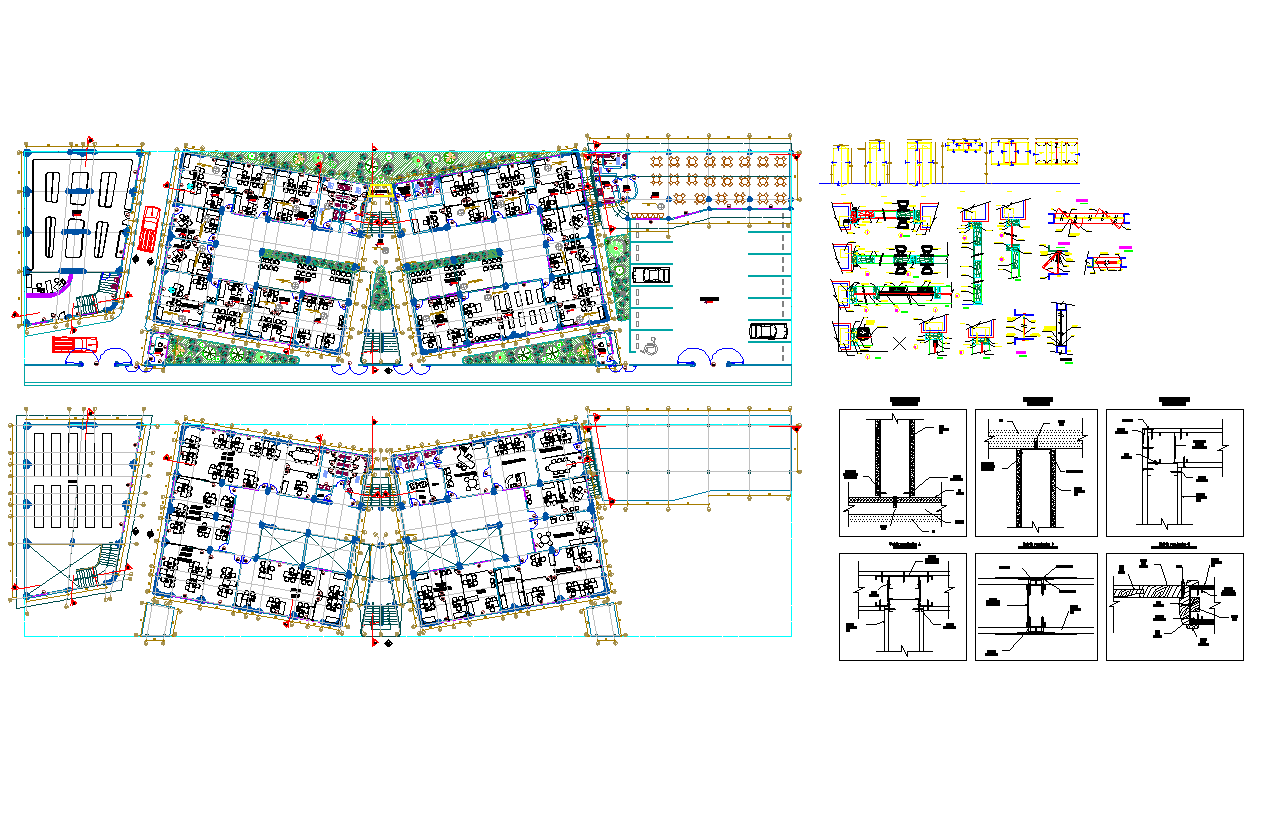 Institutional office Design in DWG file
