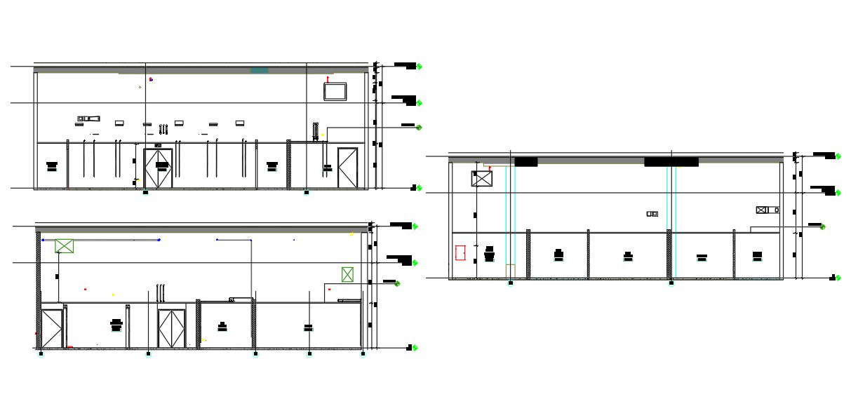 Interior elevation and kitchen plan of the hotel building details were given in this 2D Autocad DWG drawing file.  Download the Autocad DWG drawing file.