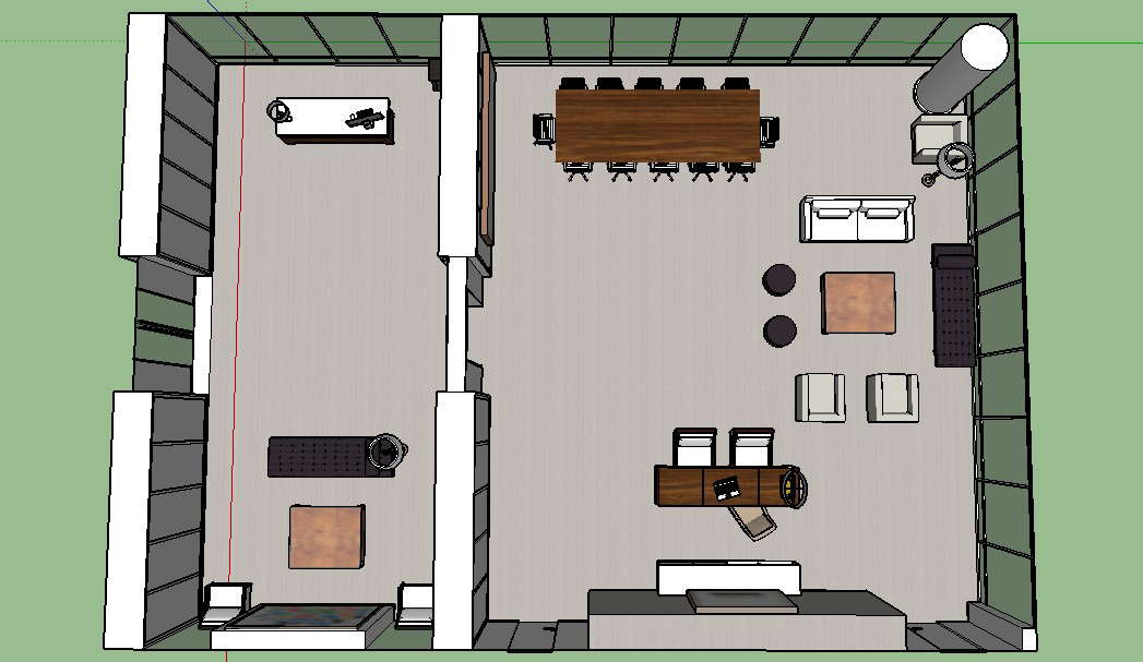 Interiors of a office