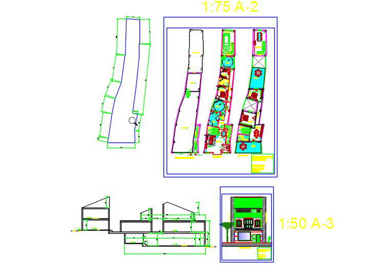 Irregular drafting of house in plot area