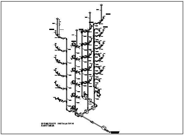 Isometric elevation plan detail dwg file