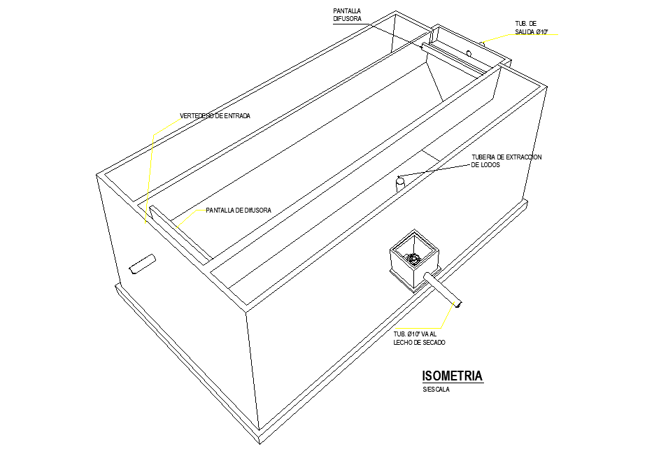 Isometric tank detail dwg file