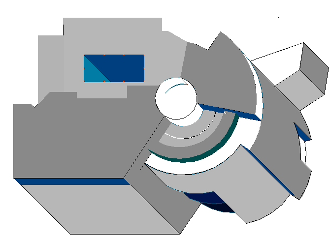 Isometric view of plot plan of shopping mall dwg file