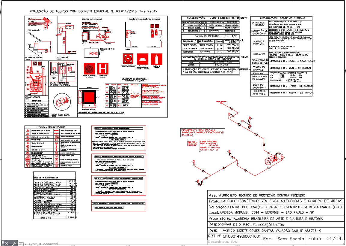 AutoCAD DWG Fire Protection Plan for Cultural and Commercial Venues