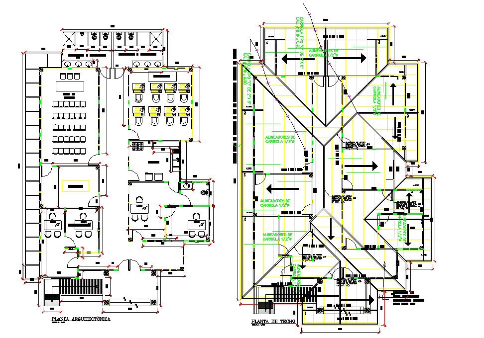 Jaramillo communal house plan autocad file