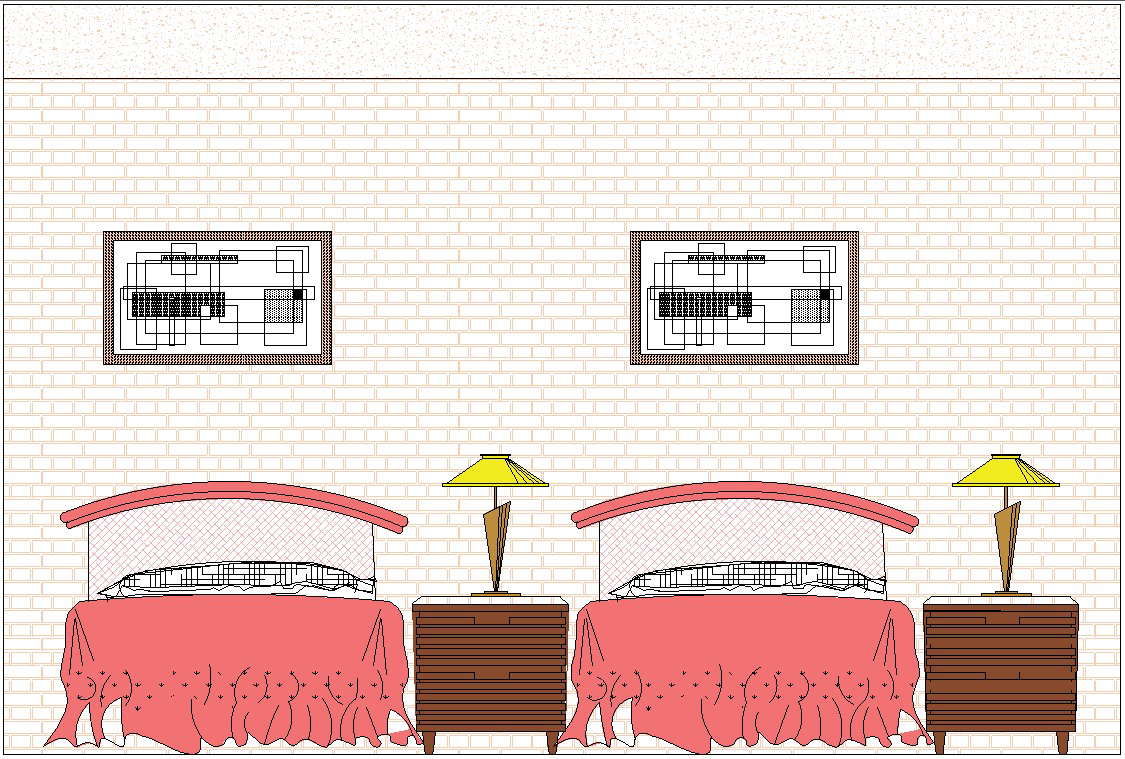 KIDS MODERN BEDROOM. detail drawing presented in this AutoCAD file. Download this 2d AutoCAD drawing file.