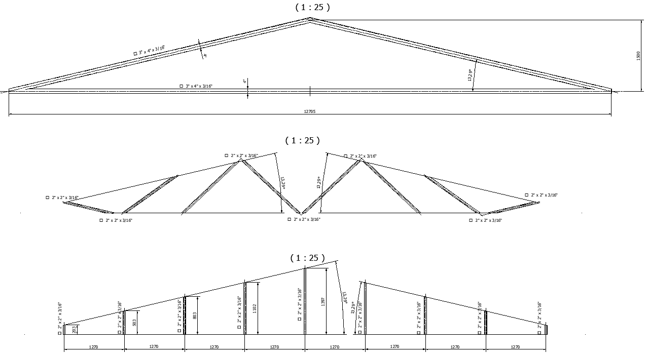 King post section detail dwg file