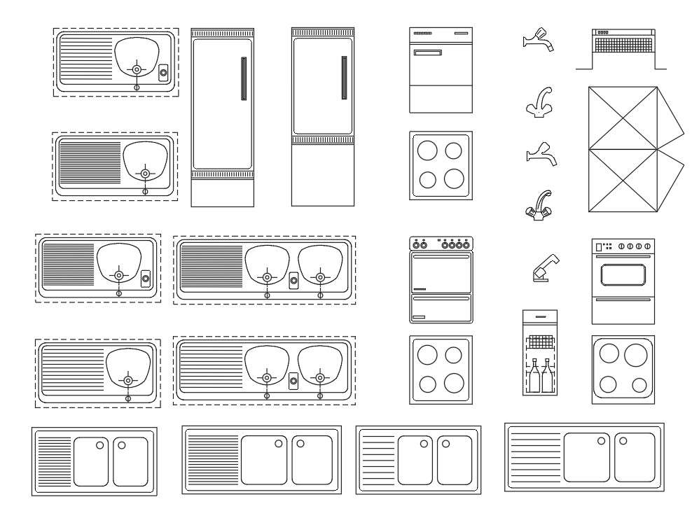 Kitchen Furniture CAD Design in AutoCAD DWG Drawing File