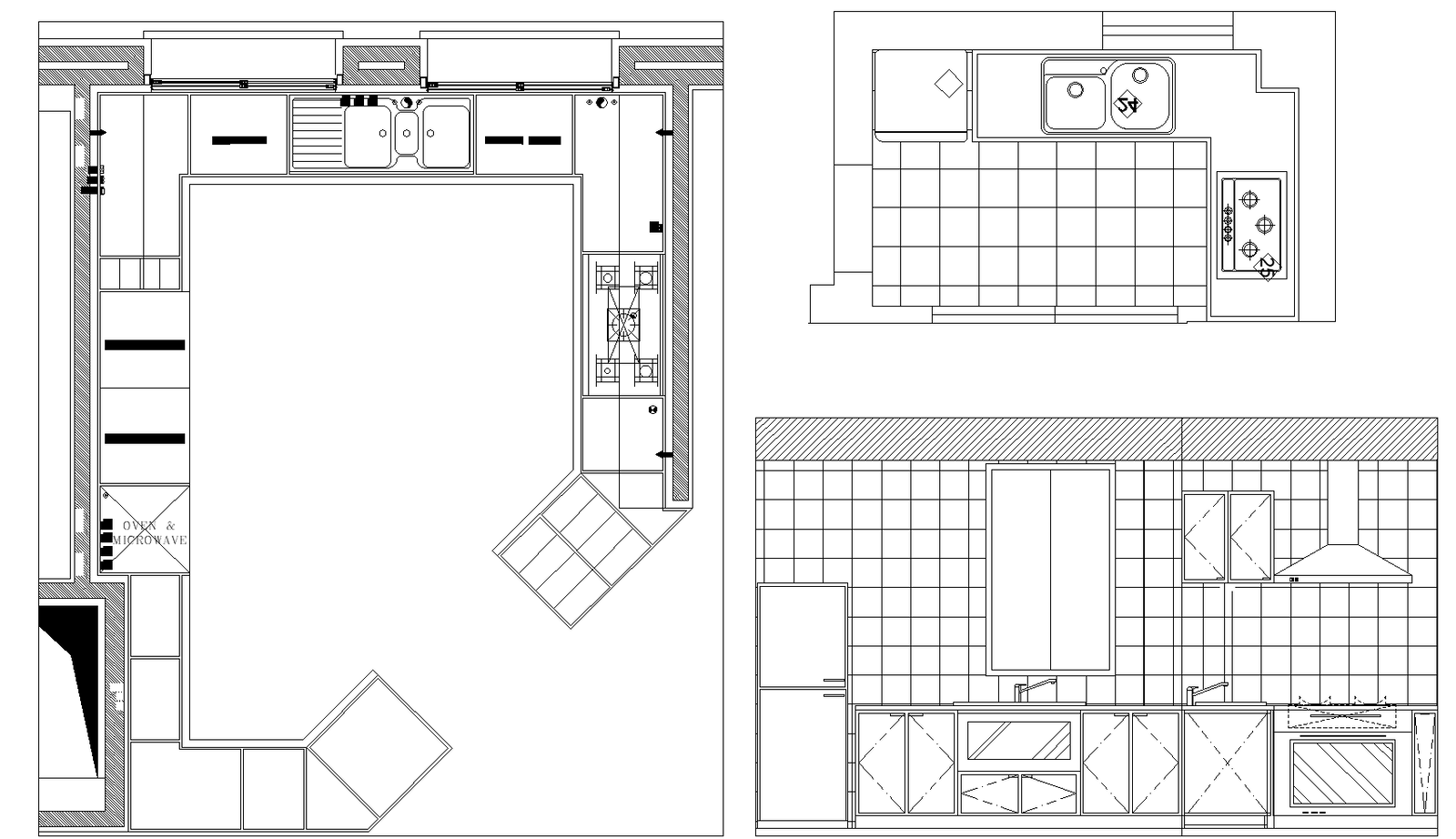 Kitchen  plan and elevations detail dwg.