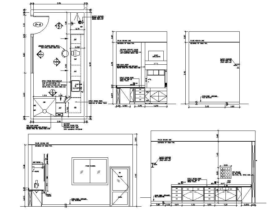 Kitchen Design Drawing CAD File