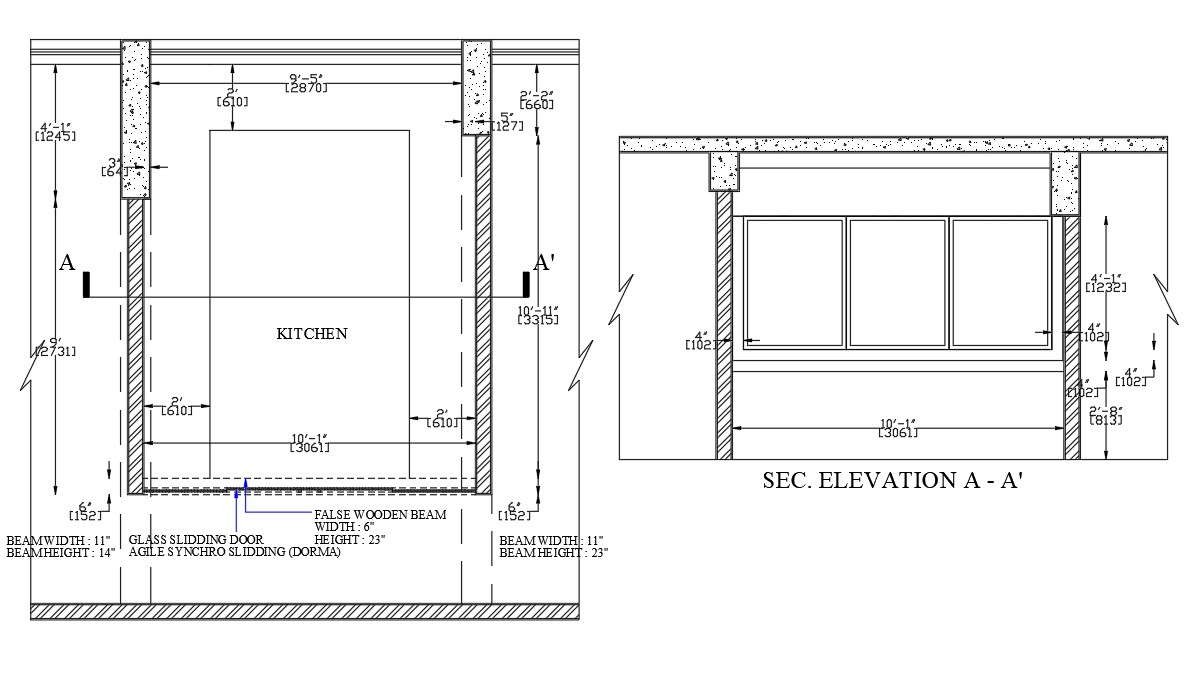 Kitchen Elevation & lay-out