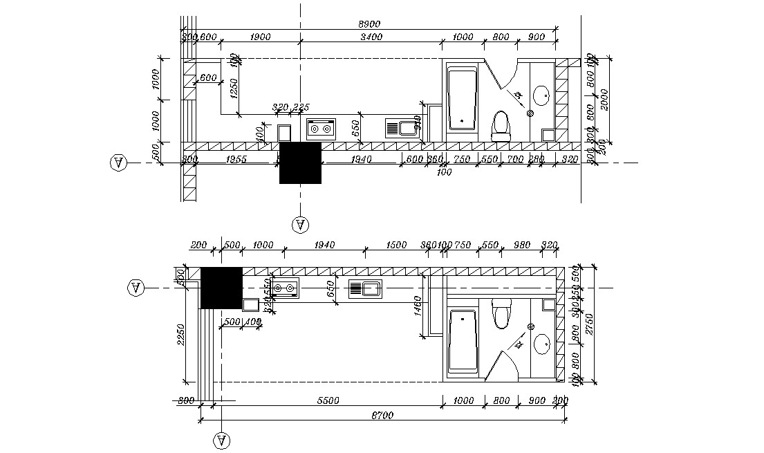 Kitchen Platform Drawing AutoCAD File Free Download 