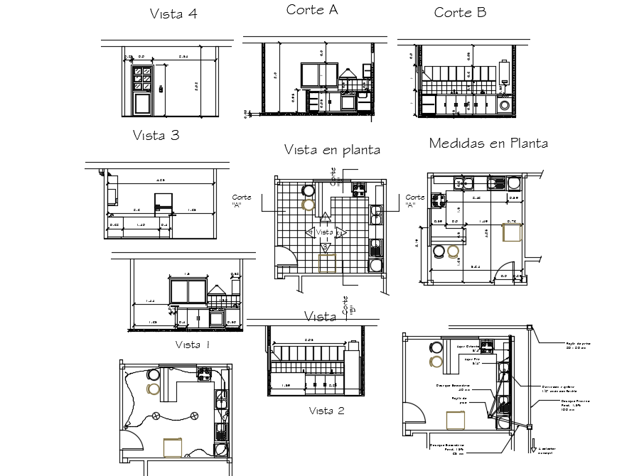 Modern kitchen Design In DWG File
