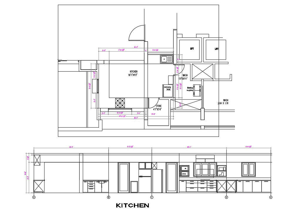 Kitchen With furniture detail