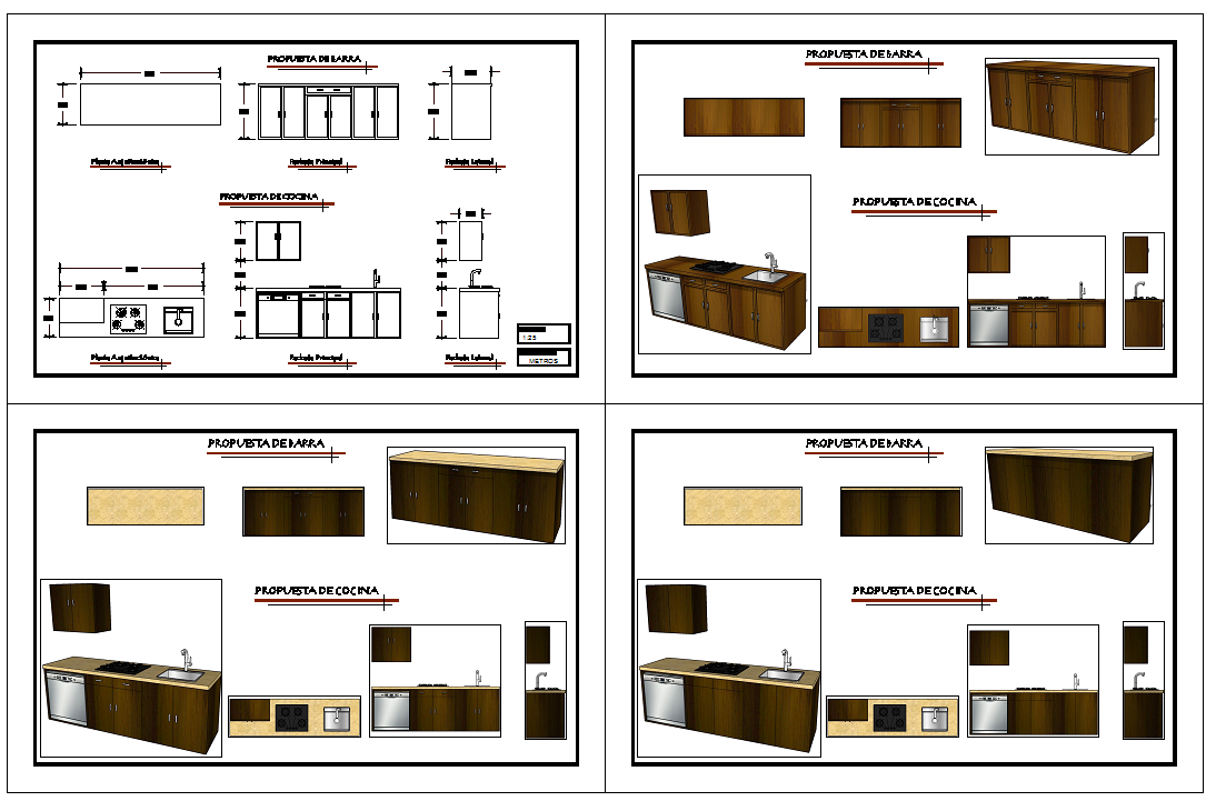 Kitchen cabinet detail drawing 