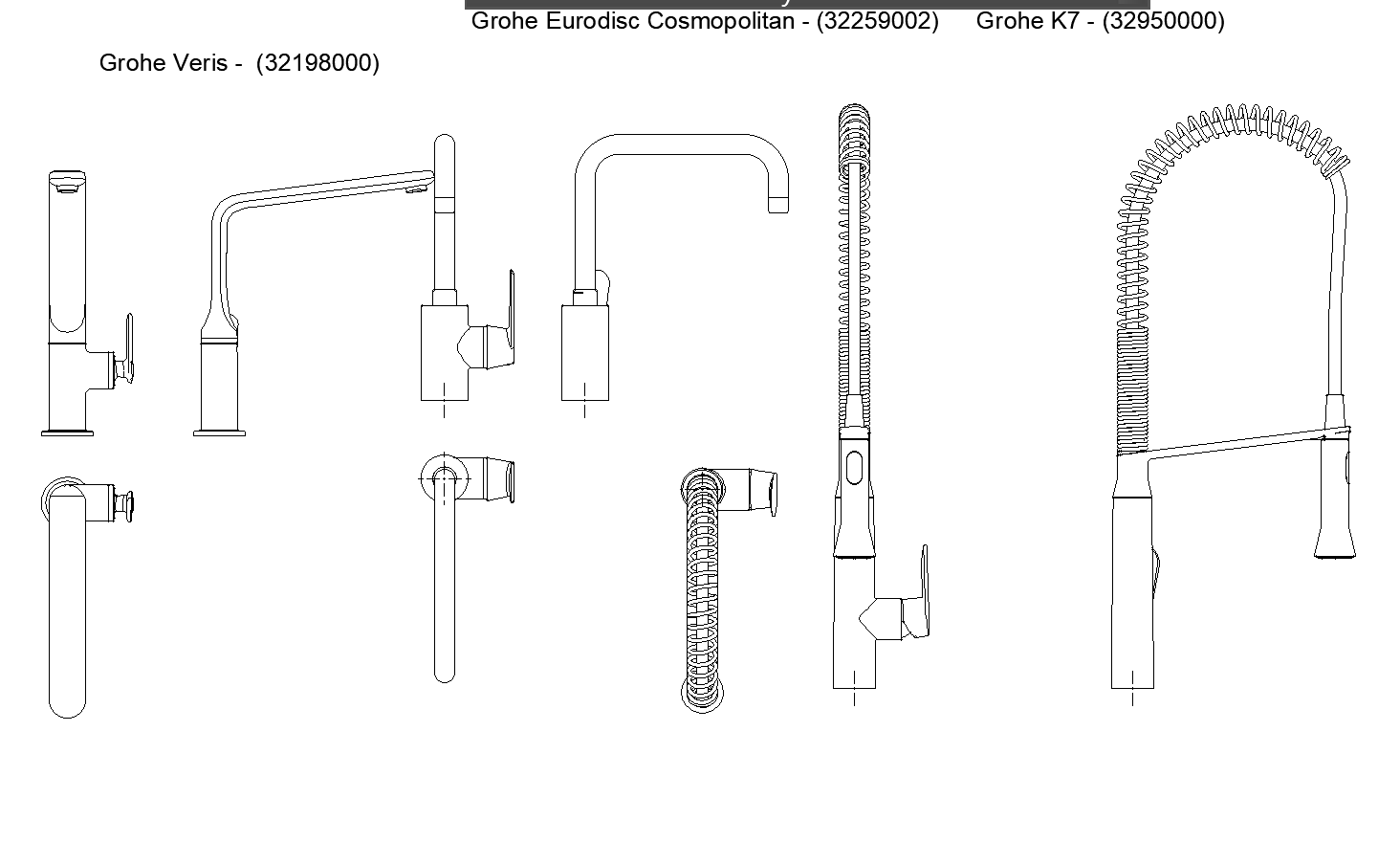 Kitchen faucet detail dwg.